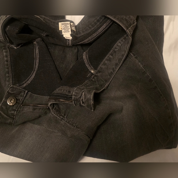 Mudd Juniors size 17 Vintage Black Skinny Jeans Mid Rise Funky Cool Design VGC - Picture 5 of 6